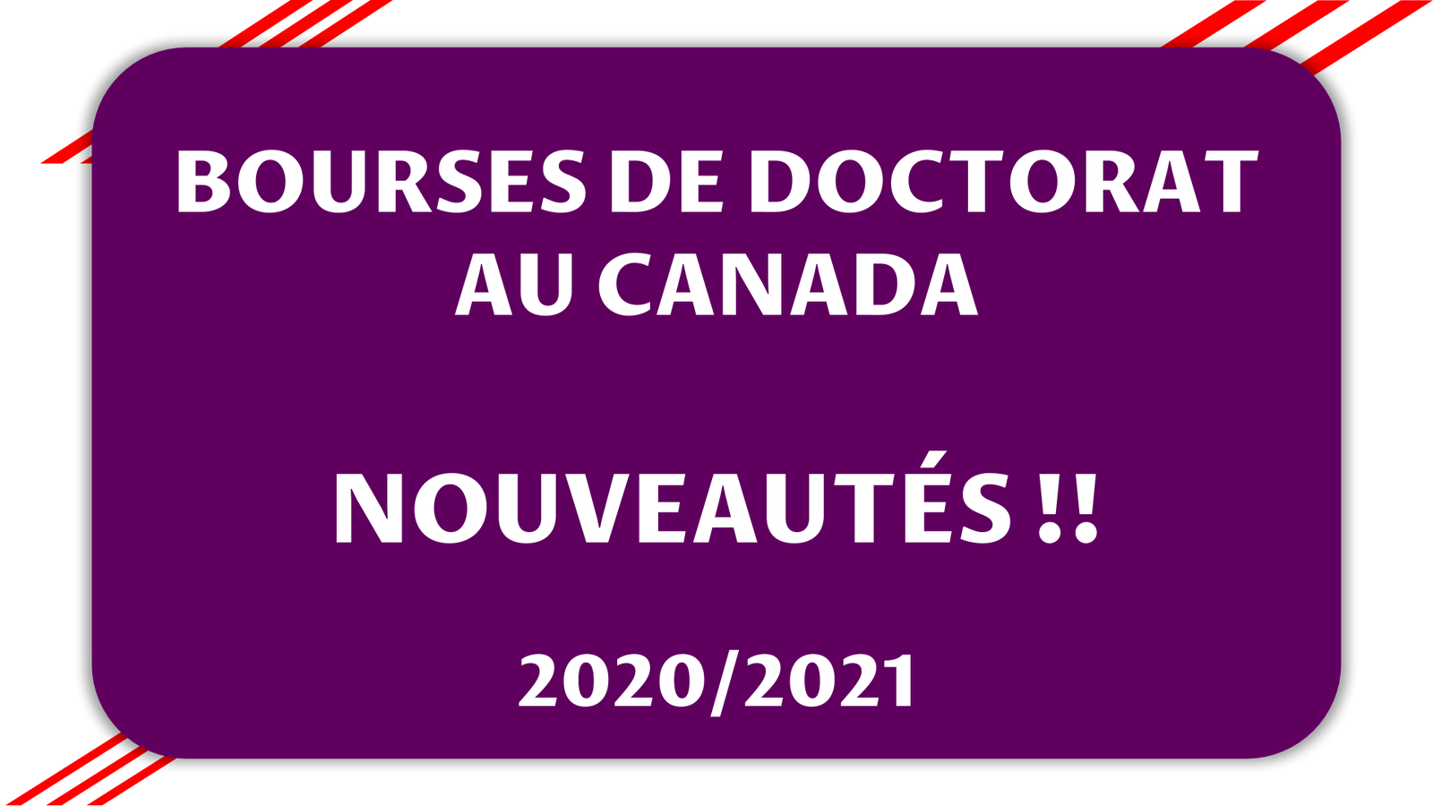 Bourses de doctorat au Canada