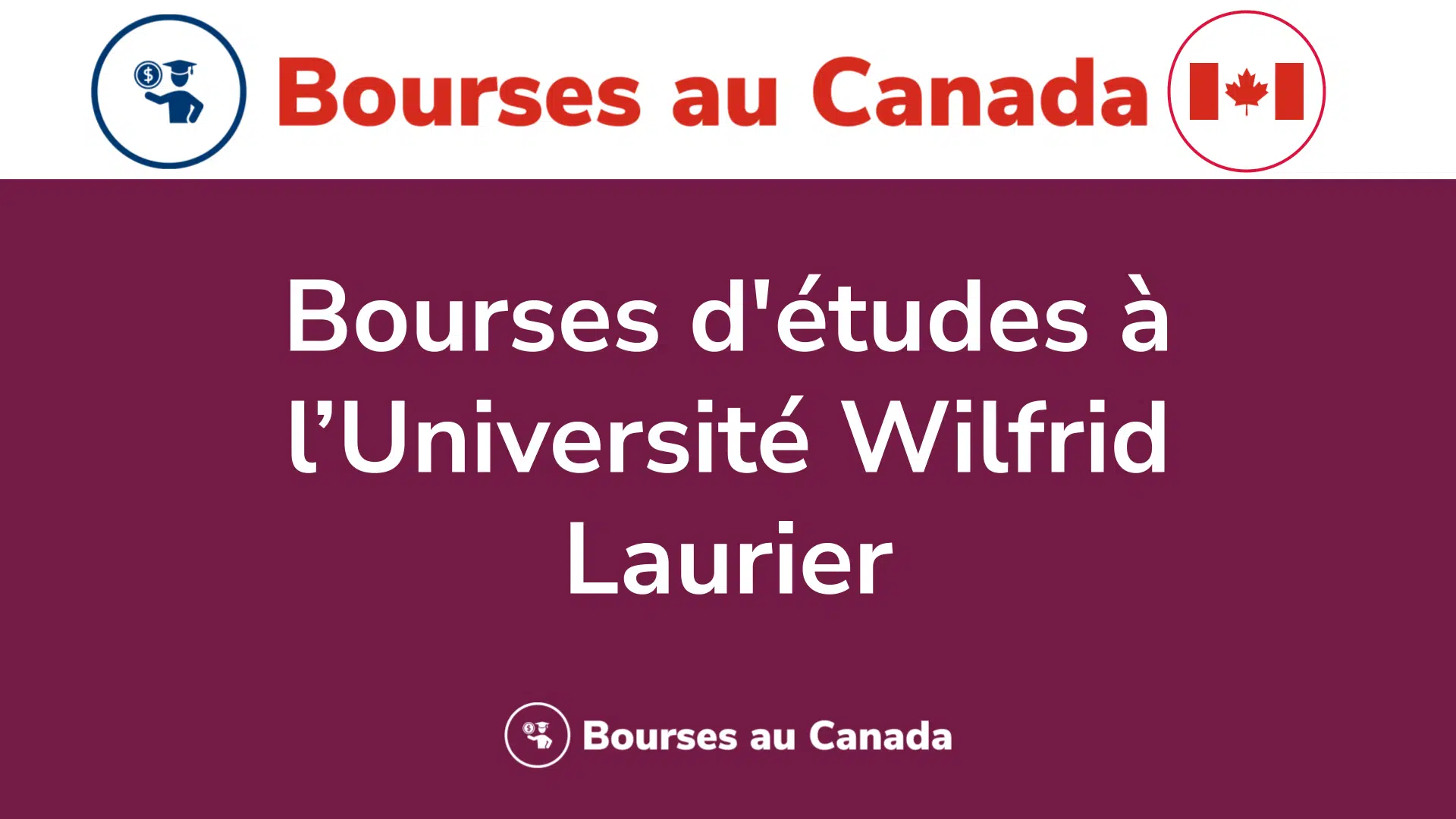 Bourses d'études à l’Université Wilfrid Laurier