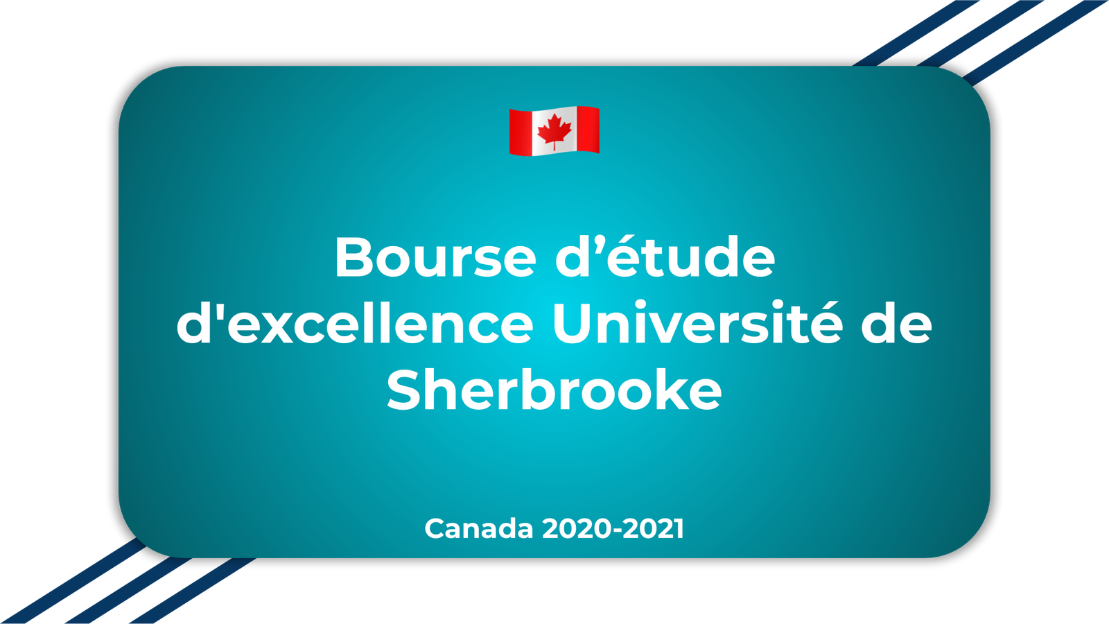 Bourse d'étude d'excellence Université de Sherbrooke