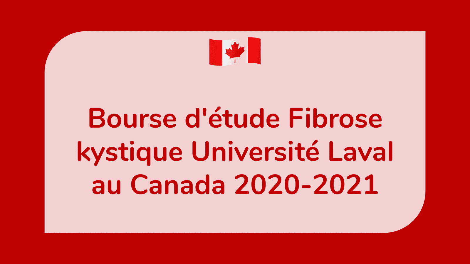 Bourse d'étude Fibrose kystique Université Laval