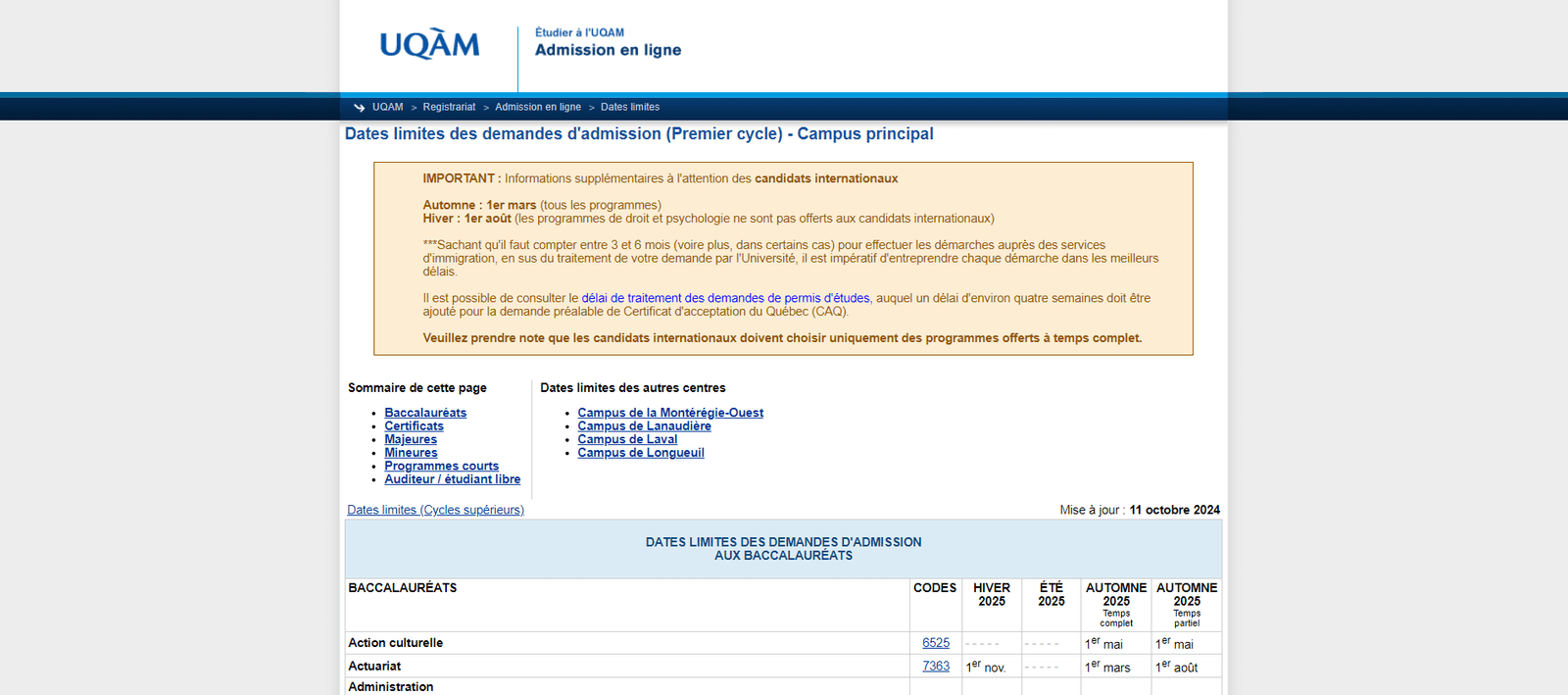 Exemple UQam
