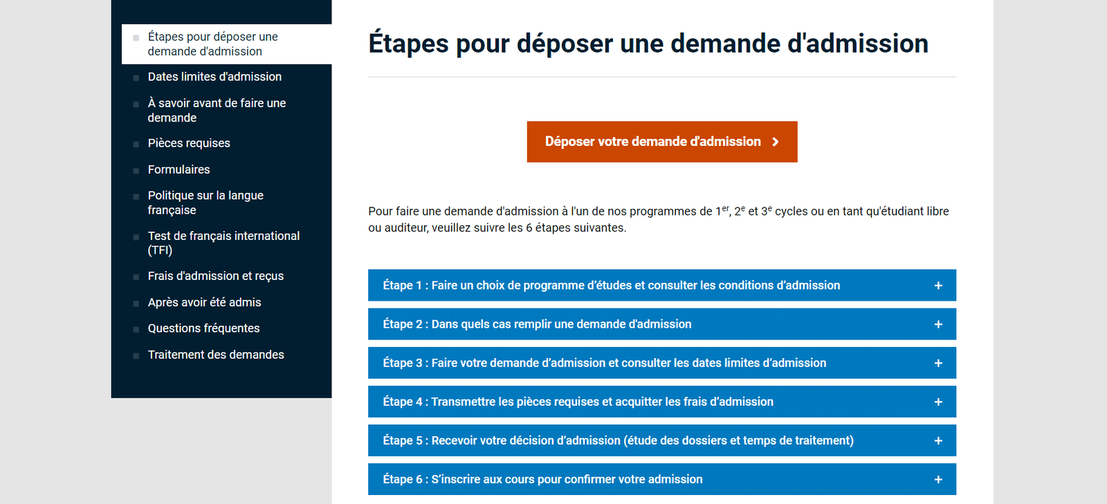 Inscription universitaire calendrier