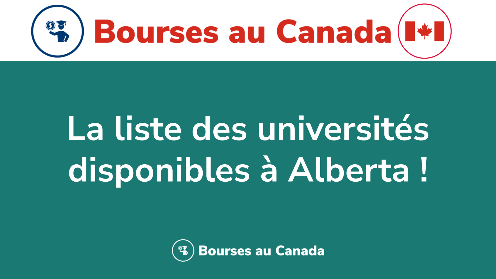 La liste des universités disponibles à Alberta !