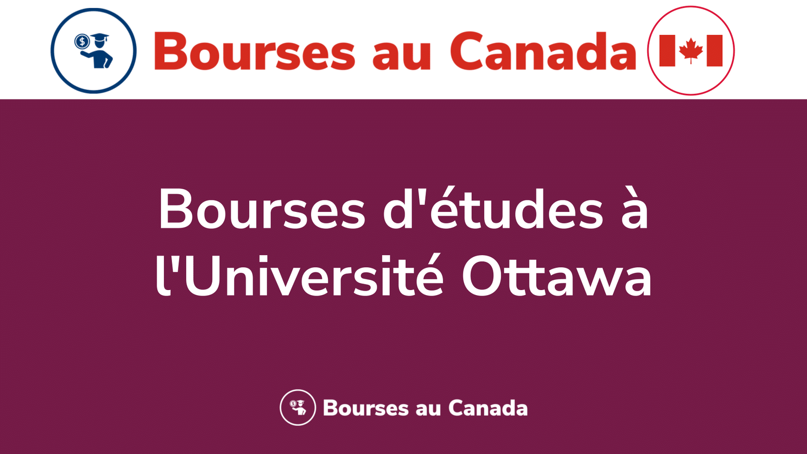 Bourses d'études à l'Université Ottawa