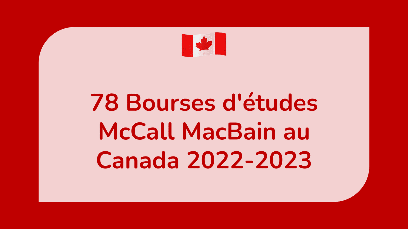 Bourses d'études McCall MacBain