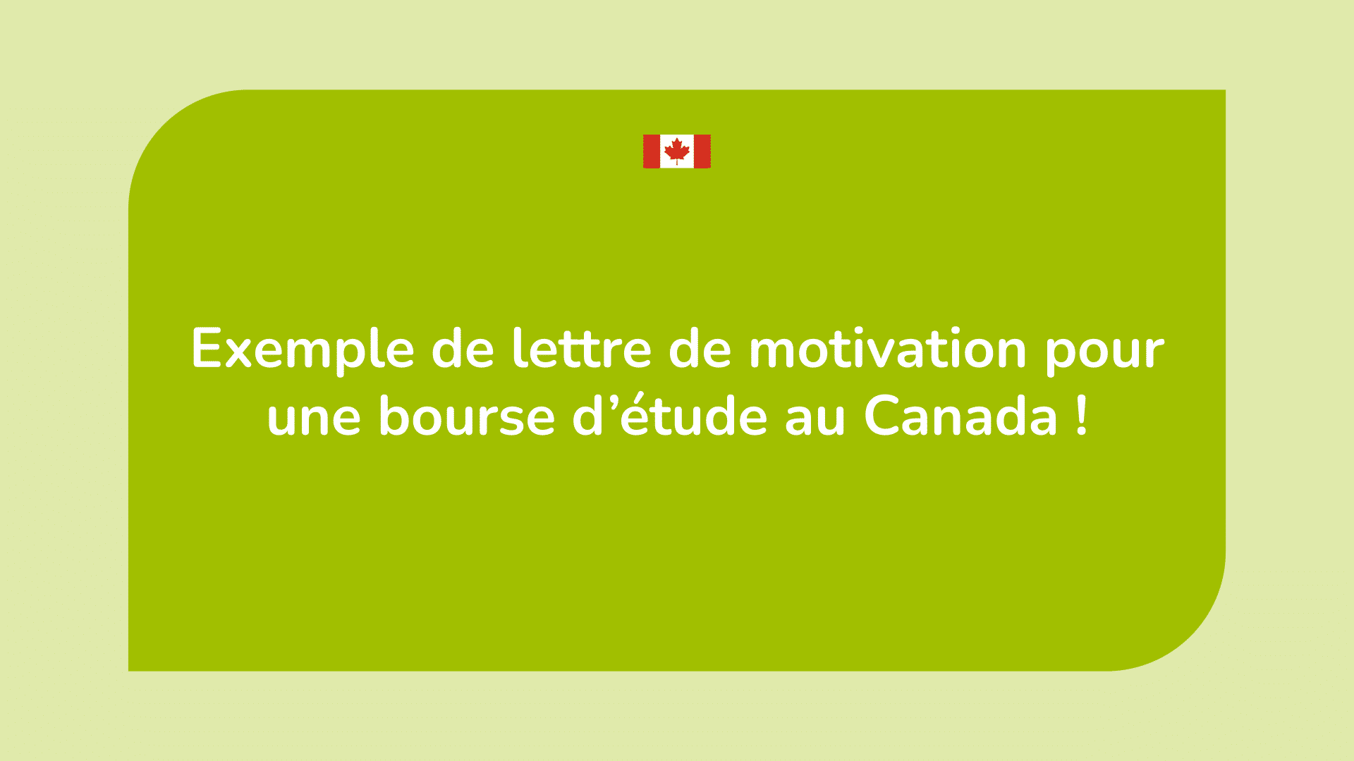 Exemple De Lettre De Motivation Pour Une Bourse Au Canada