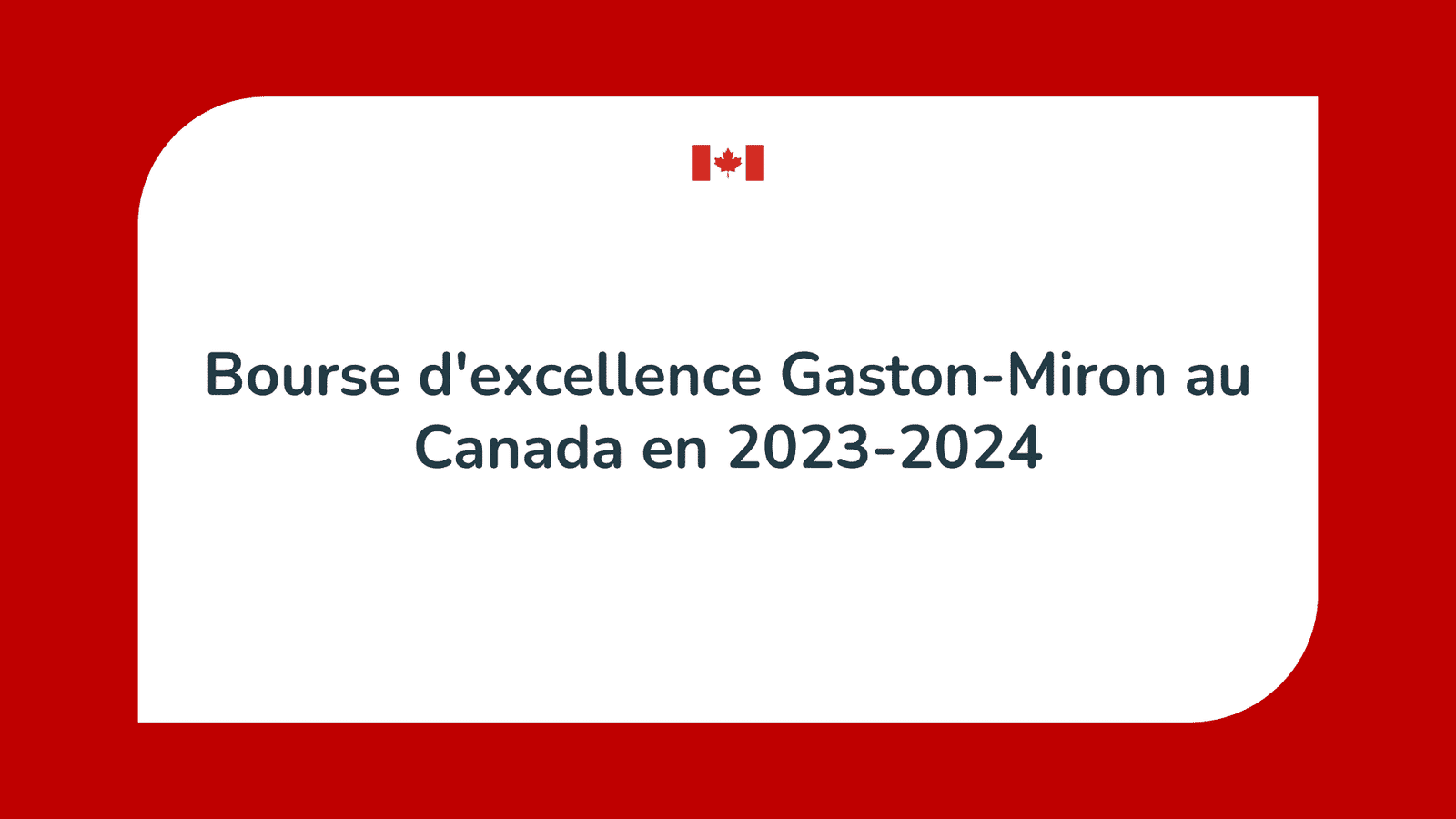 Bourse d'excellence Gaston-Miron
