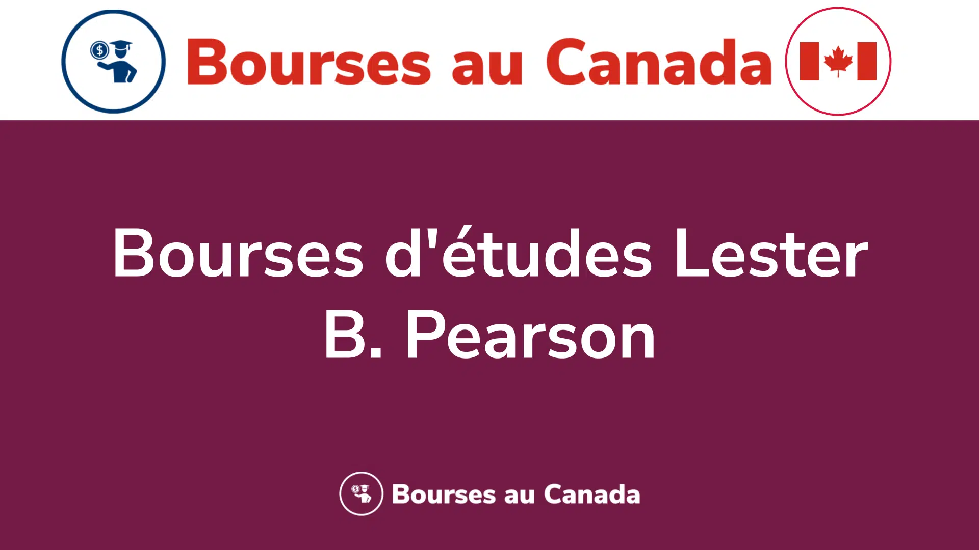 Bourses d'études Lester B. Pearson