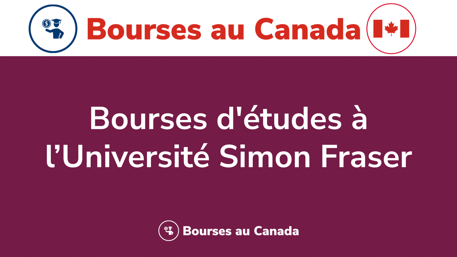 Bourses d'études à l’Université Simon Fraser