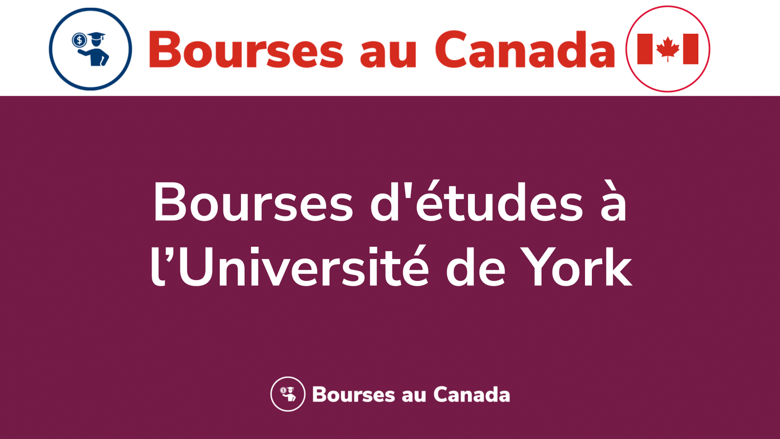 Bourses d'études à l’Université de York