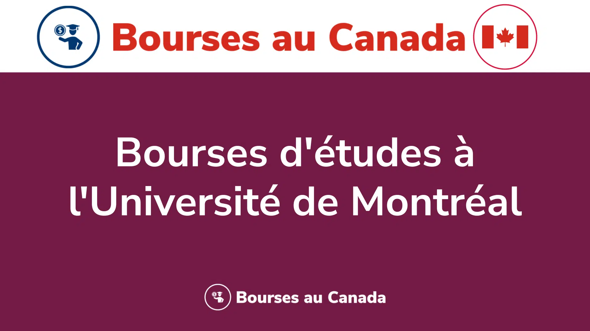 Bourses d'études à l'Université de Montréal