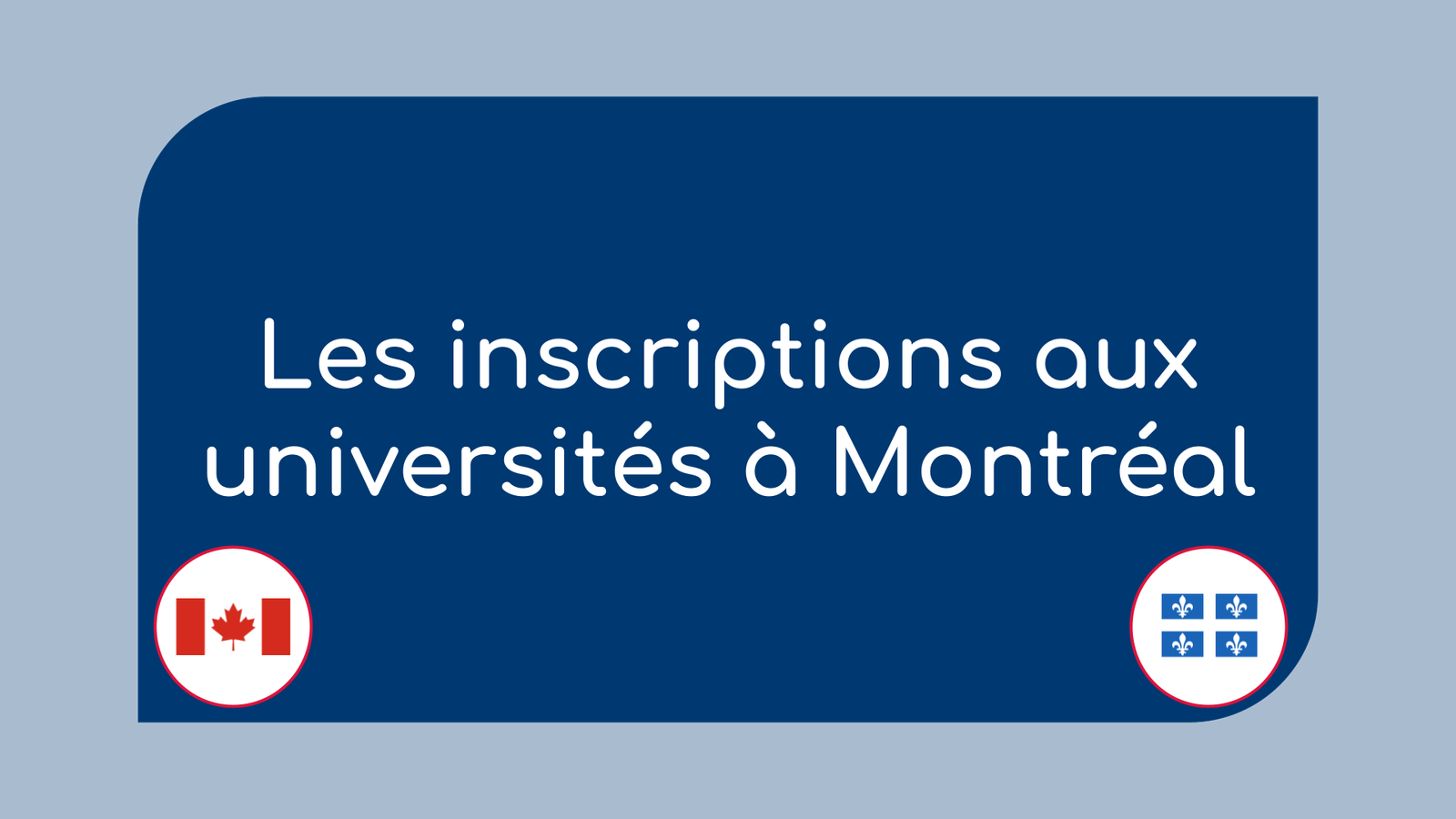 Les inscriptions aux universités à Montréal.
