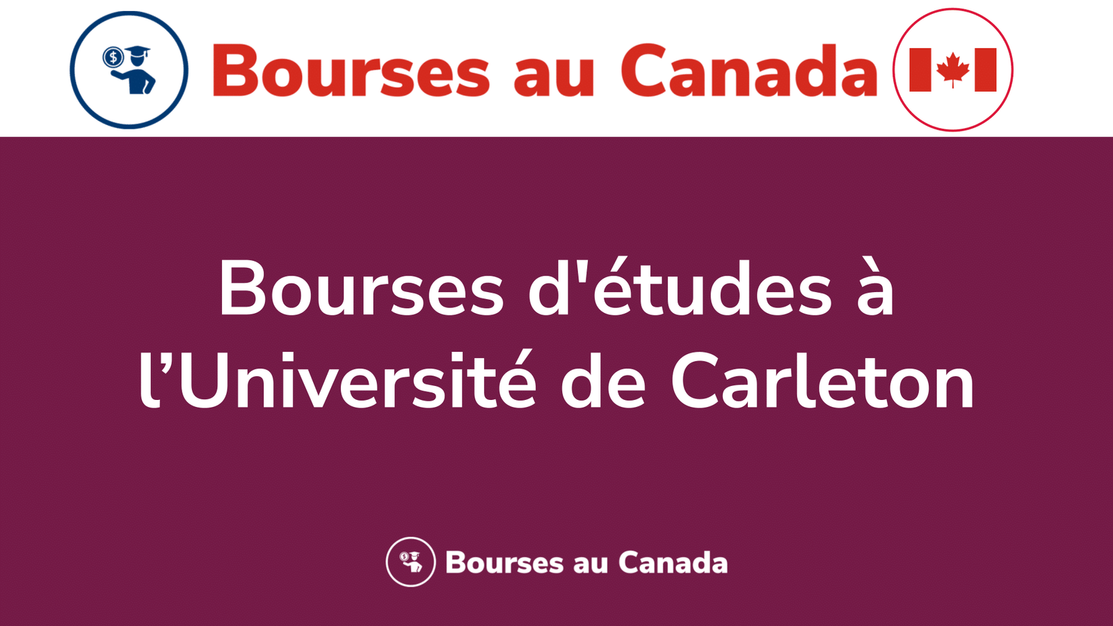 Bourses d'études à l’Université de Carleton