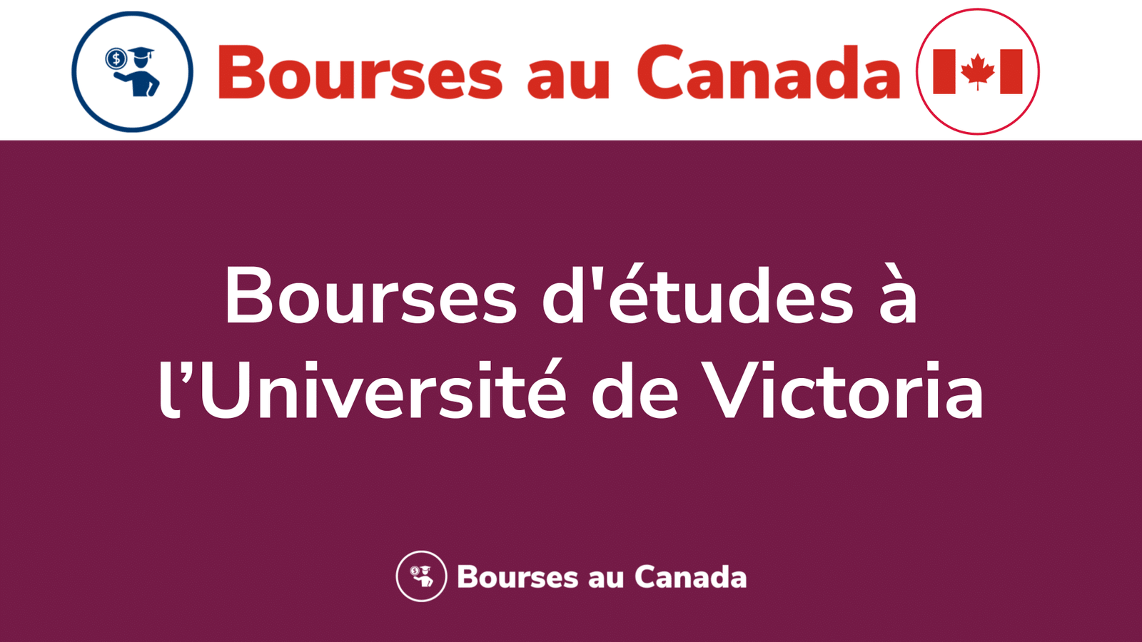 Bourses d'études à l’Université de Victoria